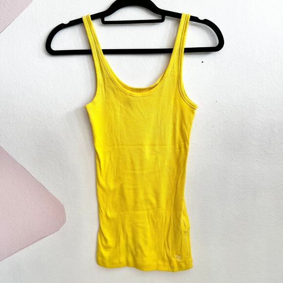 Abercrombie & Fitch Y2K Ribbed‎ Long Line Stretchy Tank Top Layering Preppy - Picture 1 of 6